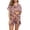 Purple Pink, variant on WTOBBY Ladies' Halloween Printed Pajama Set Loose Fit Casual Short Sleeve Top & Elastic Waist Shorts Two-Piece Sleepwear Comfortable Loungewear Home Outfit,Black L
