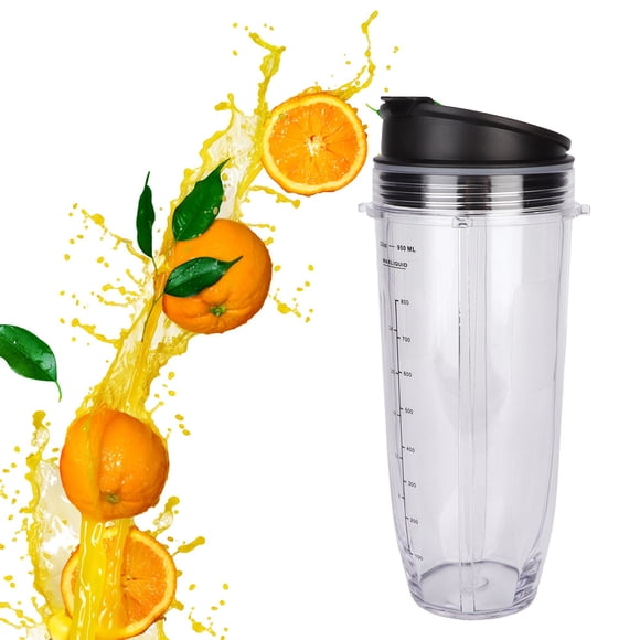 Vaso de repuesto para licuadora de 32 onzas piezas de vasos de licuadora profesionales vaso de licuadora de repuesto con tapas para accesorios de exprimidor Nutri Blender piezas ANGGREK Otros