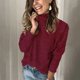thumbnail image 5 of Gibobby Suéter de cuello alto mujer, Suéter de Manga Larga con Cuello Alto y Botones para Mujer, Suéter Elegante Informal acanalado de Color sólido(Vino,XG), 5 of 5