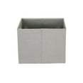 thumbnail image 4 of Household Essentials Storage Cubes 2 pack, Blended Poly-Cotton Canvas, Foldable Fiberboard Frame with Cut-out Handles, Open Top, Perfect for Storage and Detailed Organization, Silver, 4 of 6