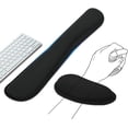 thumbnail image 2 of Juego de reposamuñecas para teclado y reposamuñecas para ratón, para soporte de muñeca en computadora, computadora portátil, oficina y juegos, 2 of 5