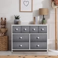 thumbnail image 3 of Sorbus Fabric Dresser for Bedroom - Chest of 8 Drawers, Storage Tower, Clothing Organizer, for Closet, for Living Room, Steel Frame, Fabric Bins - Knob Handle (White), 3 of 3