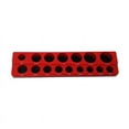 thumbnail image 2 of 1 By 2" Drive Sae Standard Socket Holder Magnetic Tool Organizer Tray - Red, Holds 15 Sockets And 1 Socket Adaptor, 2 of 4