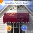thumbnail image 3 of Ktaxon 4' Window Door Awning, Awnings for Doorways, Sun Shade Canopy Outdoor Patio Cover, Wine Red, 3 of 7