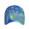 thumbnail image 2 of Uemuo Peacock Pattern Baseball Cap Golf Dad Hat Adjustable Original Classic Low Profile Cotton Hat Unconstructed Plain Cap Men Women, 2 of 9