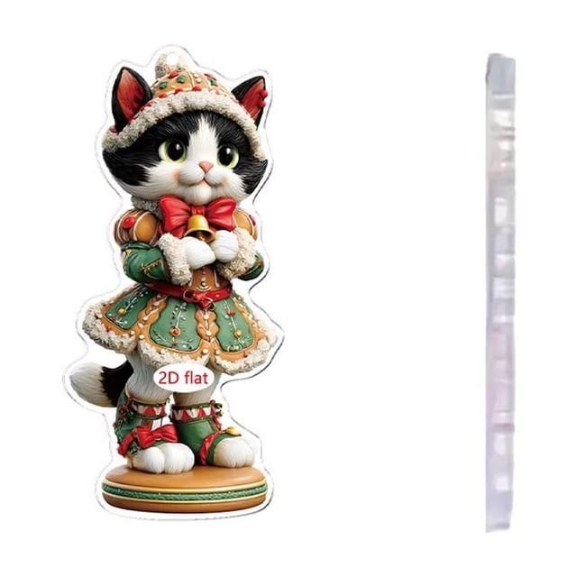 Adornos Navideños Planos 2D de Acrílico para Niños | Adorno Navideño Ligero de Acrílico | Regalo Ideal de Navidad para Niños | Decoración Colgante Versátil | Fácil de Exhibir | 1 Colgante