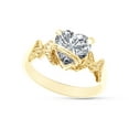 thumbnail image 2 of Heart Shape Cubic Zirconia In 14K Yellow Gold Over 925 Sterling Silver Ring Size 7, 2 of 5