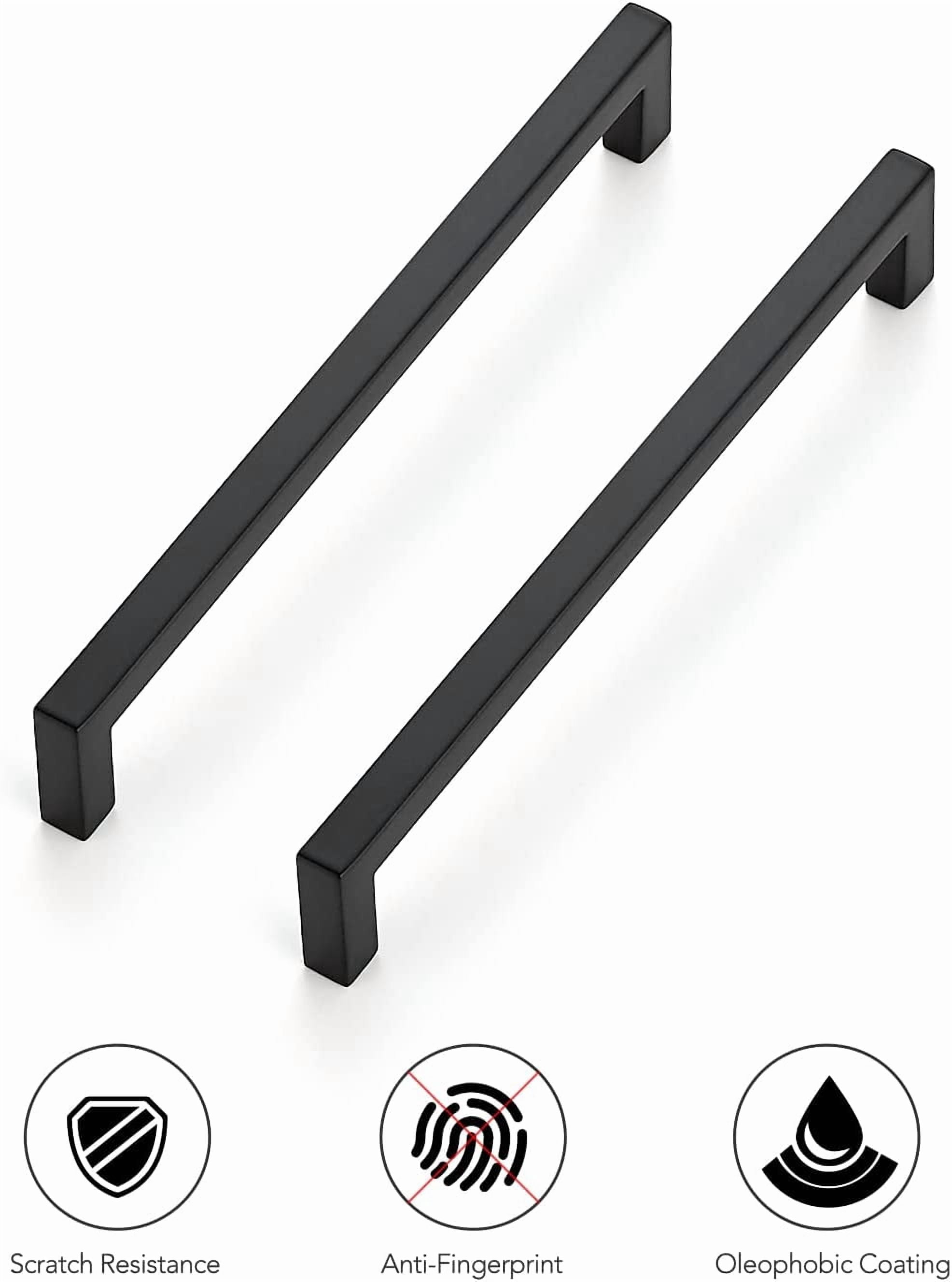 30 Pack Solid 3 Inch Center to Center Slim Square Bar Drawer Handles Kitchen Cabinet Handles Black Drawer Pulls Kitchen Cabinet Hardware Matte Black Dresser Pulls for Cupboard