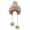 Brown, variant on Womens Winter Ribbed Beanie Cap Thickened Knit Pompom Soft Oversized Warm Hat (Gray)