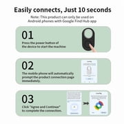 RSH Air Tracker Tag, Samsung & Android Compatible with Google Find Hub, Replaceable Battery Key Finder for Wallet, Keys & Luggage, 1 Pack