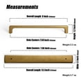 thumbnail image 5 of Goo-Ki 7.6''(192mm) Hole Centers Antique Brass Cabinet Pulls with Backplate, Zinc Alloy Cabinet Drawer Handles for Dresser,Wardrobe,Cupboard,Cabinet Hardware, 2 Pack, 5 of 5