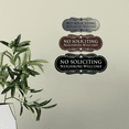 thumbnail image 4 of Designer No Soliciting Neighbors Welcome Sign(Light Grey / Burgundy) - Medium, 4 of 6