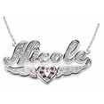 thumbnail image 2 of Personalized 15MM Diamond 3D Shadow Double Nameplate Pendant Necklace 14K 14K White Gold.  Special Order, Made to Order. With 18 inch chain. PNK064W, 2 of 3