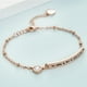 thumbnail image 4 of EeaseMX Muñeca con letras delicadas, pulsera creativa de Chian, hermoso brazalete de acero de titanio, regalo para mujer (rosa dorado), 4 of 7