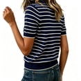 thumbnail image 4 of Acaics Women's Short-Sleeve Classic V-Neck Collared Casual Polo Sweater Tops Versatile Pullovers for Formal and Everyday Wear, 4 of 5