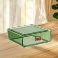 thumbnail image 4 of Caja de almacenamiento plegable de plástico engrosado | Organizador transparente extraíble para edredones, juguetes, libros, hogar y viajes | Ahorro de espacio, duradero, 21x20x8cm, naranja verde, 4 of 6