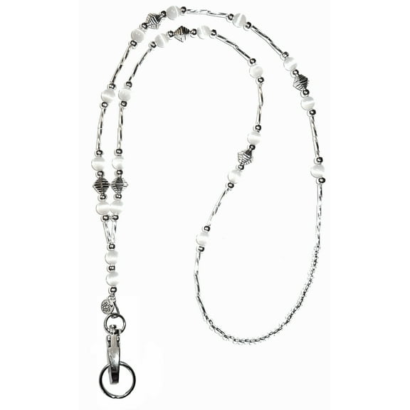 Super Slim Style Fashion Women's Beaded Lanyard 34", Breakaway and Non Breakaway, for Keys, Badge Holder, Phone, Cruise