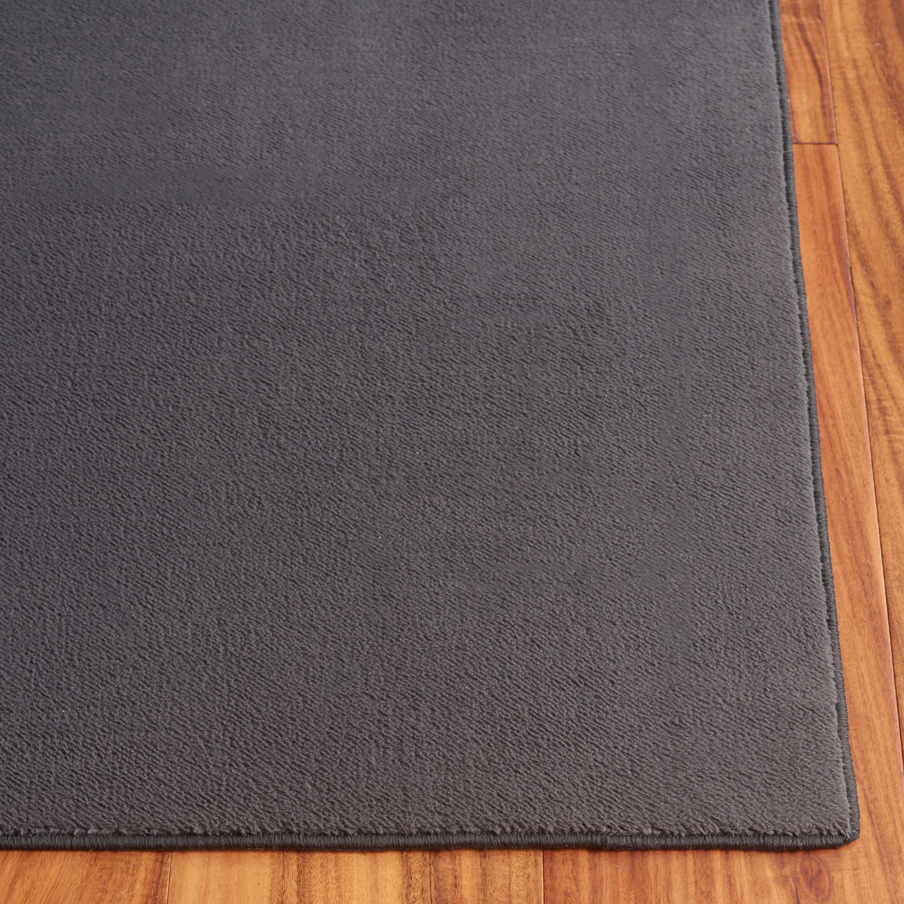 SAFAVIEH Loft Kalya Solid Machine Washable Area Rug, Dark Grey, 9' x 12'