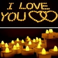 thumbnail image 4 of 24/50pcs LED Candle Lights, Flameless Candles, Battery Operated, Bright LED Tea Lights, For Party, Wedding, Birthday, Holiday Decoration, Confession, Proposal Atmosphere Sense Candle Lights, Home Deco, 4 of 5
