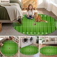 thumbnail image 5 of Rugby Sport Large Round Rug 8 FT, Non Slip Living Room Area Carpet, American Football Field Stadium Washable Soft Circle Rug Non-Shedding Floor Carpet for Bedroom Office Dining Room, 5 of 9