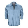 thumbnail image 4 of Vedolay Men's Polo Shirt Fall Printed Tunics Top Plus Size for Men Blue,2XL, 4 of 5