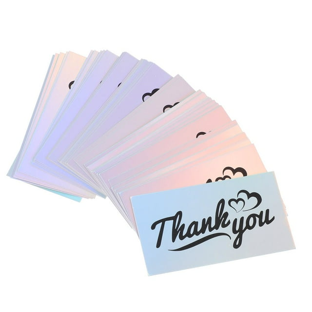 LEEYNEER50 Pcs Shopping Thank You Card Cards Small Business for Your Order Online Thanks Greeting