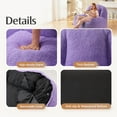 thumbnail image 6 of HOMGUAVA Bean Bag Chair with Soft Sherpa for Adults, Lazy Sofa for Bedroom & Living Room, Purple, 6 of 7