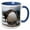 Blue/White, variant on 3drose, Gentoo Penguins, Neko Harbor, Antarctica-an01 Ksu0188 - Keren Su, 11oz Two-tone Black Mug