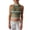 Green, variant on Y2K Knit Crop Top Women Color Blocking Gradient Turtle-Neck Sleeveless Summer Camisole Tank Top Khaki L