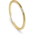 thumbnail image 3 of Anillos apilables de oro, anillos de banda fina, anillos de oro delicados para mujer, anillos apilables con circonita cúbica martillada, anillos chapados en oro de 14 quilates para adolescentes y niña, 3 of 4