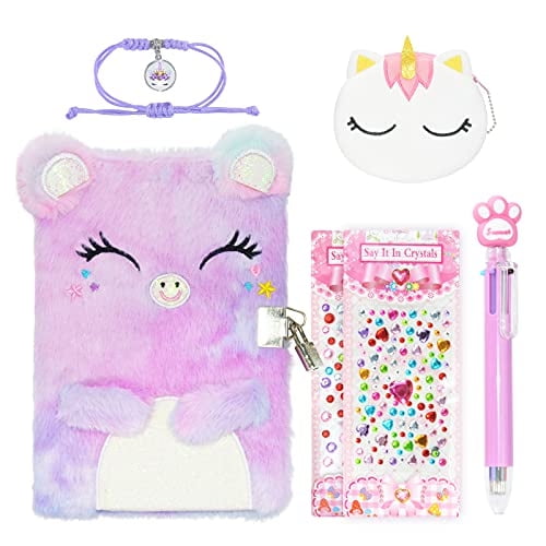 Diario Gatos Sicbanna con candado y llaves Conjunto Regalo Cuaderno Escolar