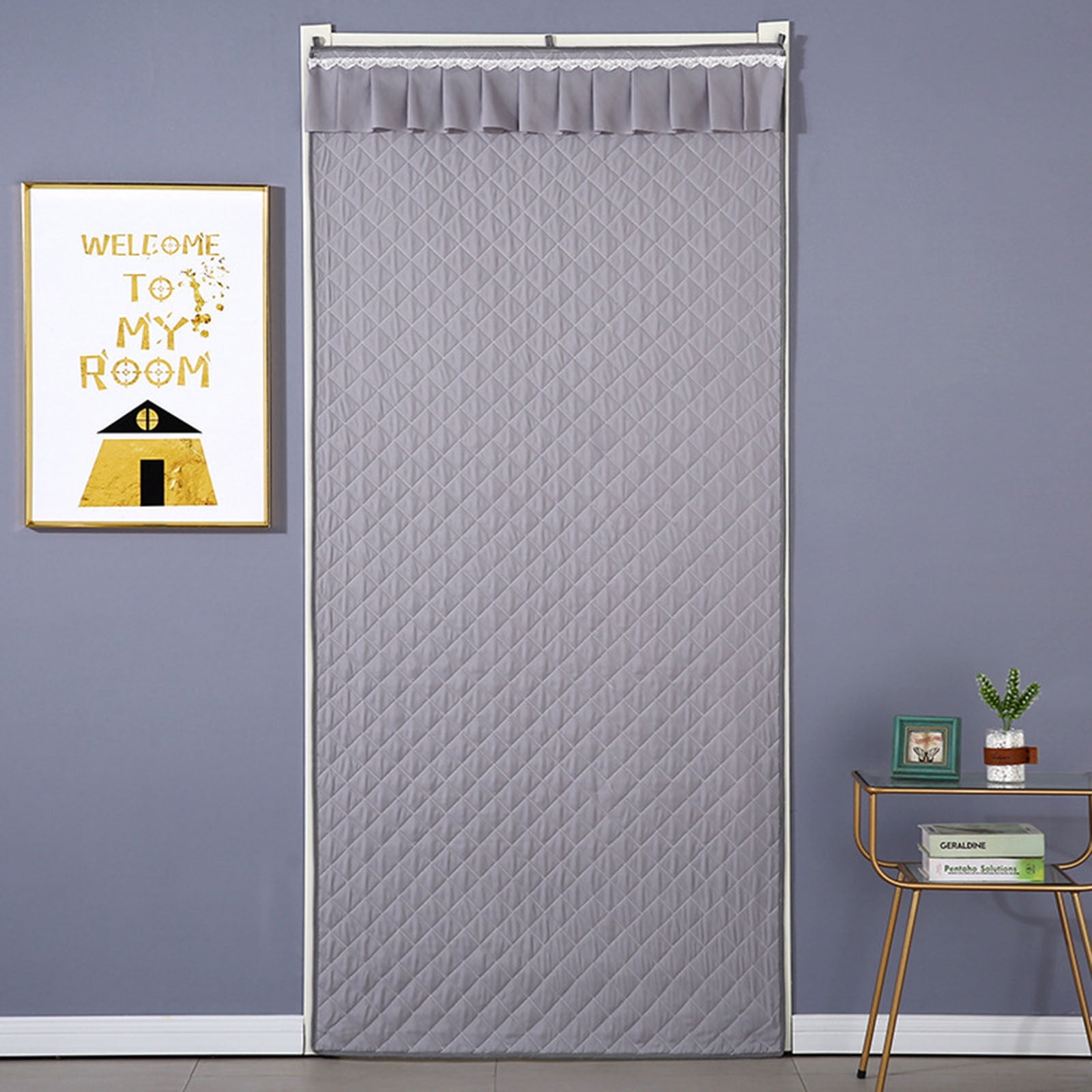 Flintronic - Rideau De Porte Magnétique Isolant Thermique 80 X 210 Cm (gris)