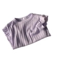 thumbnail image 3 of Loopsun Kids Girls Summer Tops Solid Round Neck Blouses for Girls Daily Wear, 3 of 5