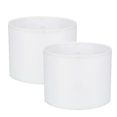 thumbnail image 1 of Juego de 2 pantallas de lámpara de tambor de respaldo duro, ensamblaje fácil requerido 13" x 10" de alto, pantallas de estireno blancas para lámparas de mesa y de pie, 1 of 7