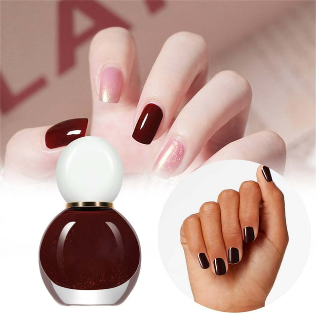 LPSSTORE Nail Polish Long Lasting Non Baking Quick Drying Nail Polish 12ML