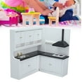 thumbnail image 4 of Doll House Kitchen, Fine Workmanship Miniature Model Cute Appearance Miniature Kitchen Set Portable  For Dolly House For Dining Room, 4 of 8