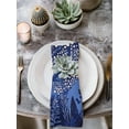 thumbnail image 3 of nqOlkjepod Blue Black Botanical Cloth Napkins Set of 8 Reusable Dinner Napkins, Abstract Art Tree Leaves Cocktail Napkin Washable Table Napkins for Wedding/Holiday Party/Baby Shower 20"x20", 3 of 8