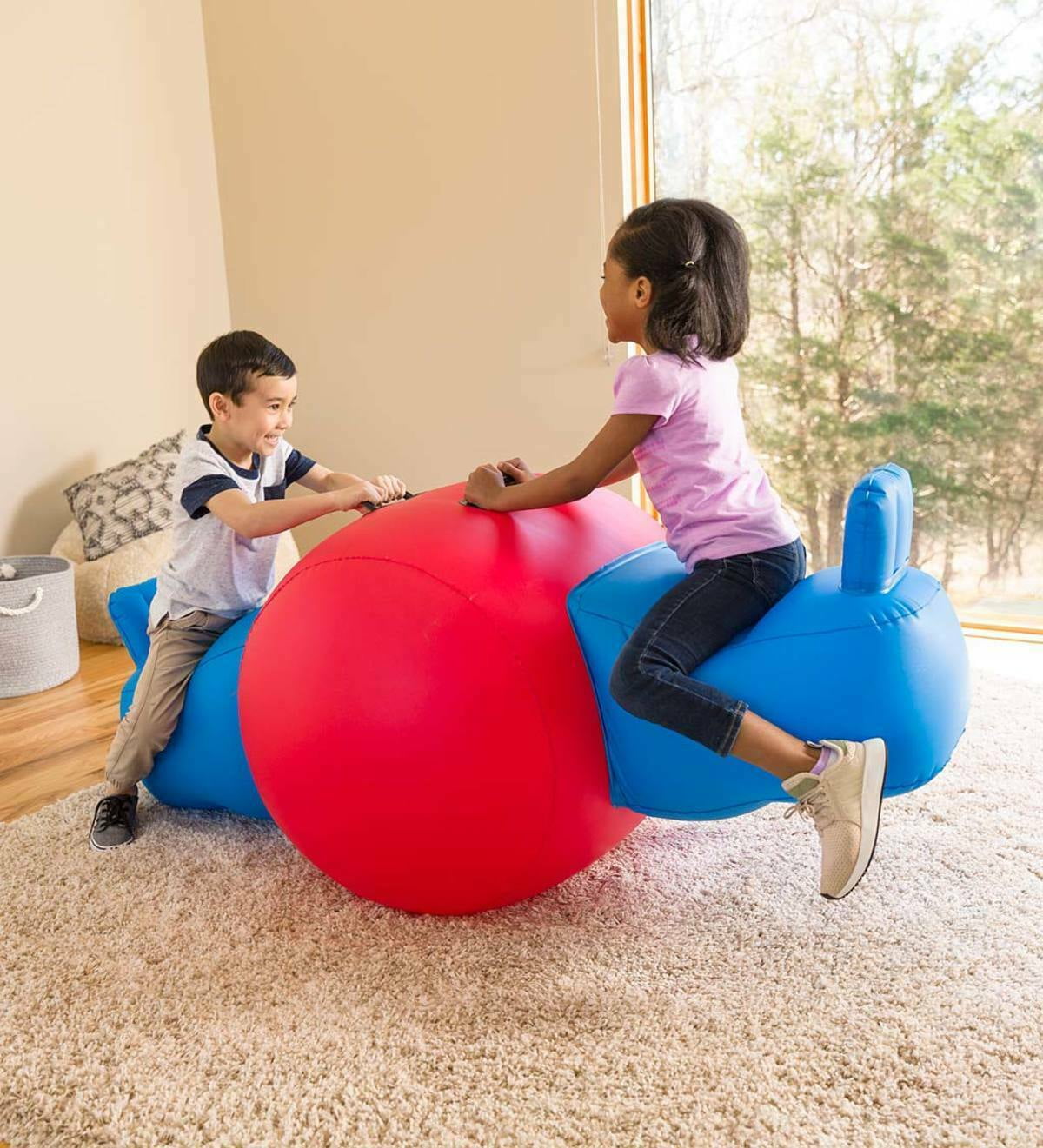 Details about   Heavy-Duty Vinyl Giant Inflatable Seesaw Rocker for Two Kids 