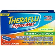 Angle View: Theraflu ExpressMax Severe Cold and Cough Caplets for Nighttime 20 ea (Pack of 2)