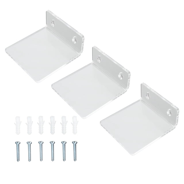 Display Rack, Wall Shelf Clear Acrylic Wall-mounted Display Small Shelf Strong Bearing Capacity Easy Installation For Office For Shop For Home For Life