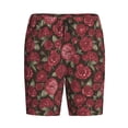 thumbnail image 7 of JUNZAN Rose Flowers Pattern Sleep Pajama Shorts for Men,Men's Pajama Bottoms,Sleepwear,Pj Shorts, 7 of 7