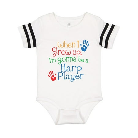 

Inktastic Future Harp Player Childs Music Gift Baby Boy or Baby Girl Bodysuit