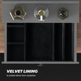 thumbnail image 4 of Cologne Organizer for Men, 4 Tier Black Wood Perfume Organizer with Felt Lining Drawer and Hidden Compartment, Perfume Display Holder, A Gift for Men, 4 of 17
