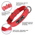 thumbnail image 2 of Pet Artist Personalized Leather Dog Collar Soft Padded Free Engraved Pet Name Number XS-L, 2 of 11