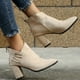 thumbnail image 4 of Botas de invierno a la moda de talla grande para mujer, botas de suela gruesa, tacones altos para mujer, botas cortas puntiagudas, zapatos Wmkox8yii hfjk912, 4 of 8