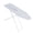 Blue grid L:42.13in, variant on Mohsoe Portable Foldable Ironing Board with Sturdy Metal Legs & Anti-Slip Feet, Heat-Resistant Wood Board & Thickened Linen Cover, 4 Height Settings, Easy Fold & Hang, Blue Grid, 42 x 12 x 31 Inch