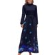 thumbnail image 2 of Vestido largo luminiscente de aguas profundas vestidos para mujer ropa para mujer vestidos con mangas largas vestido estilo coreano, 2 of 5