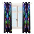 thumbnail image 4 of Dreamy Purple Butterfly Pattern (83)-2 2pcs Blackout Curtains For Living Room Bedroom Grommet Top Window Set for Left And Right Biparting Open, 4 of 6