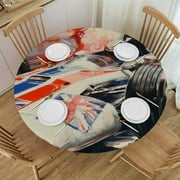 Race Car Fitted Tablecloth with Elastic Edge Waterproof Table Cover