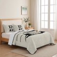 thumbnail image 5 of Queen Quilt Set 90''x96'', Letter E Lightweight Summer Bedspread Coverlet Set with 2 Pillow Shams, Monogram Words Breathable All Season Quilt Bedding for Bedroom/Guest Room, 5 of 9
